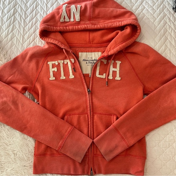 Abercrombie & Fitch NY Coral Full Zip Hoodie Women’s L - Picture 11 of 15